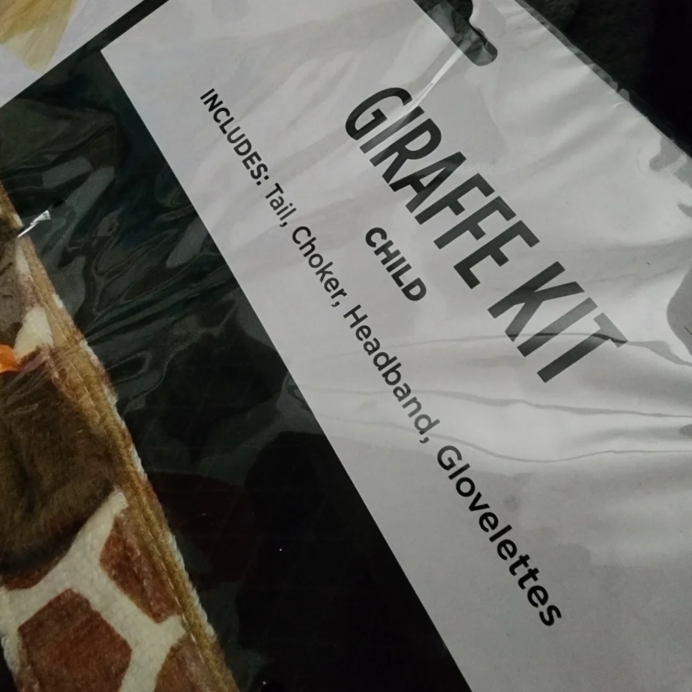 NWT Giraffe Kit Halloween Costume Cosplay Girl Child's One Size OS 5 Piece New